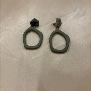 Green and Gray Earrings